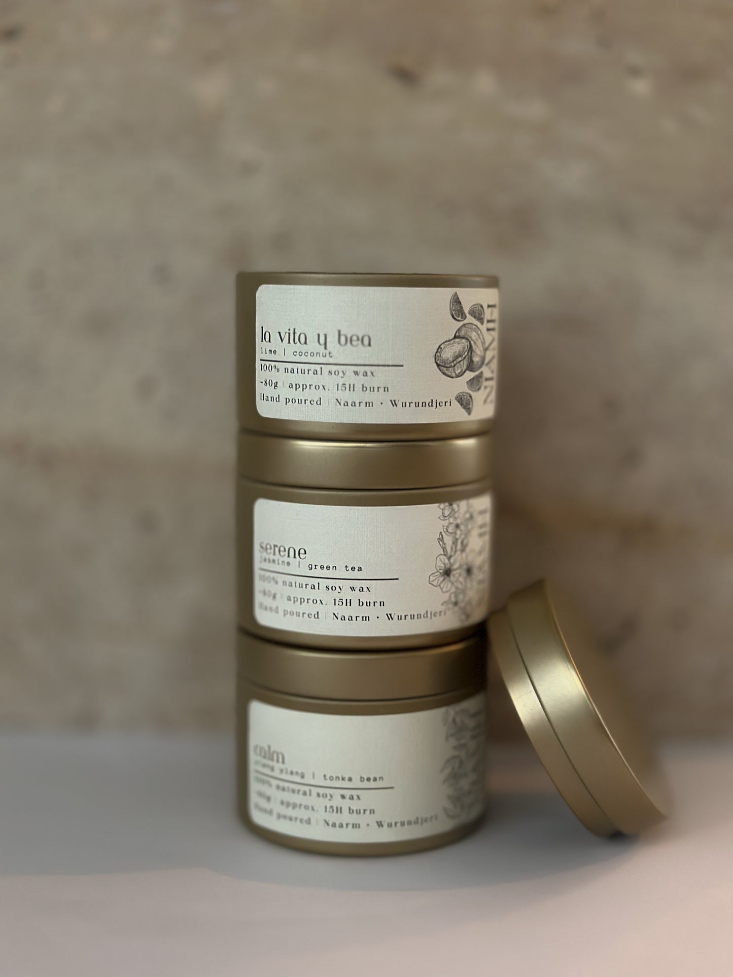 Set A - mini soy candle