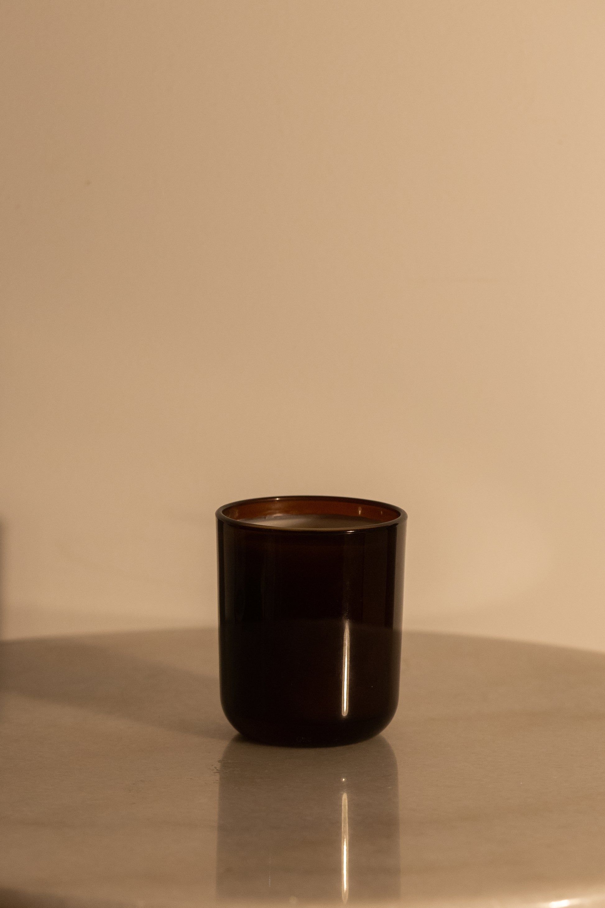 Amber candle jar